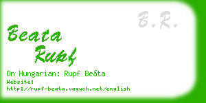 beata rupf business card